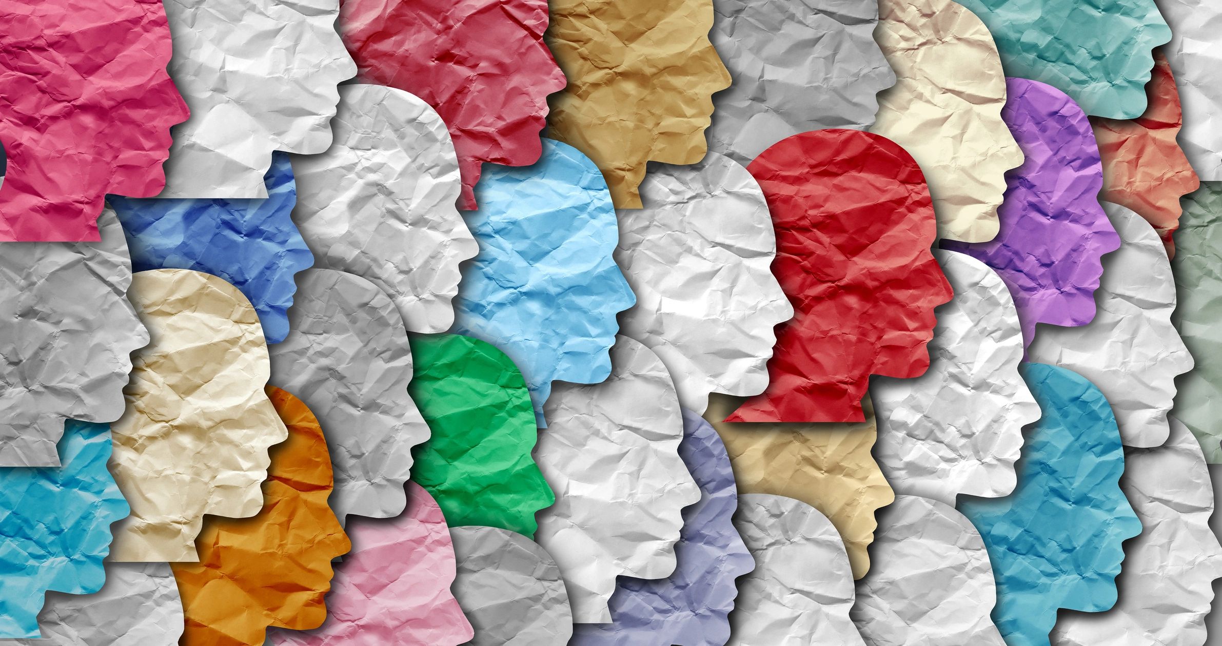 diverse people representing invisible disabilities, soft colors