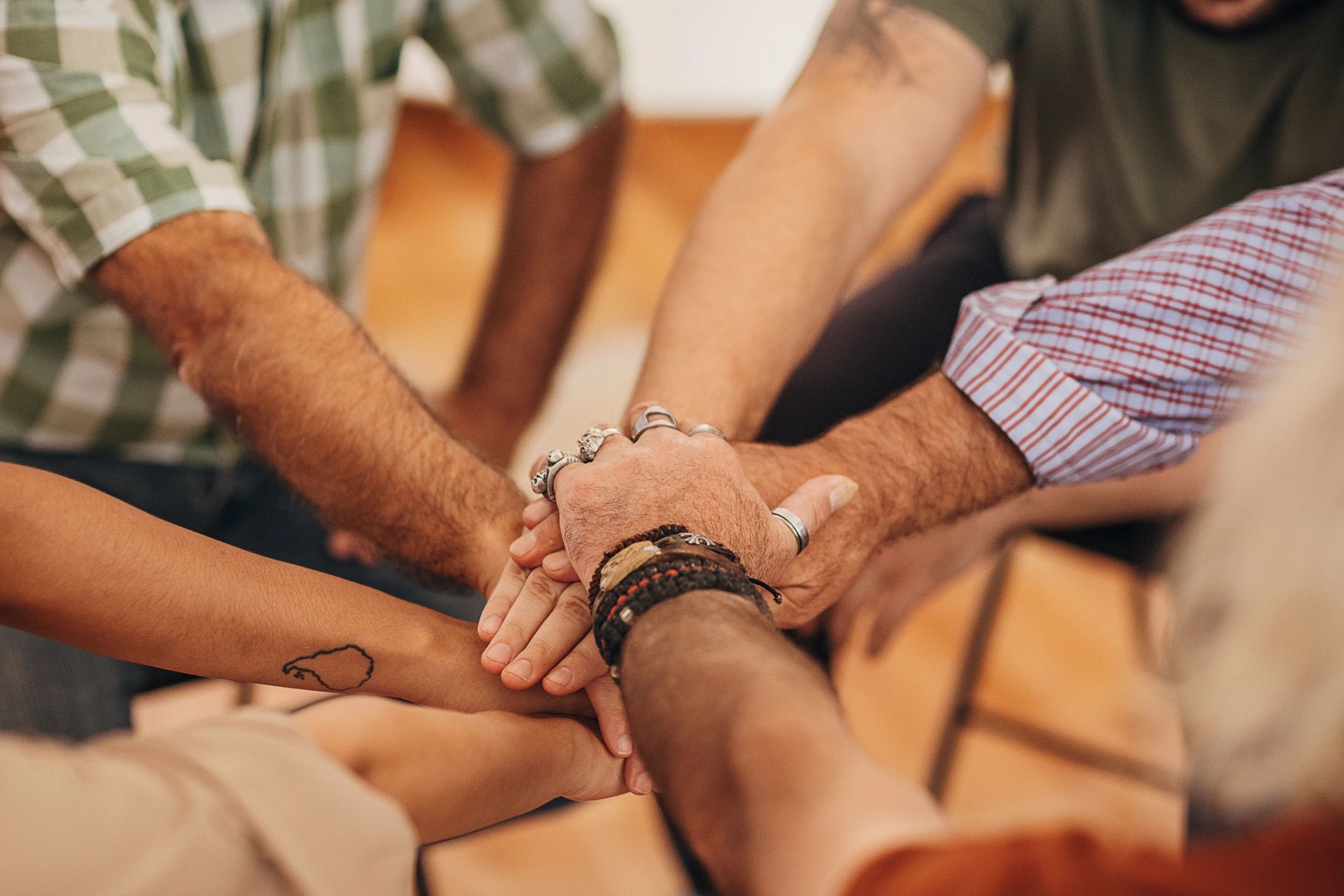 diverse people supporting each other invisible disabilities modern